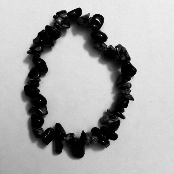 Onyx Chip Natural Stone Bracelet - Picture 2 of 5